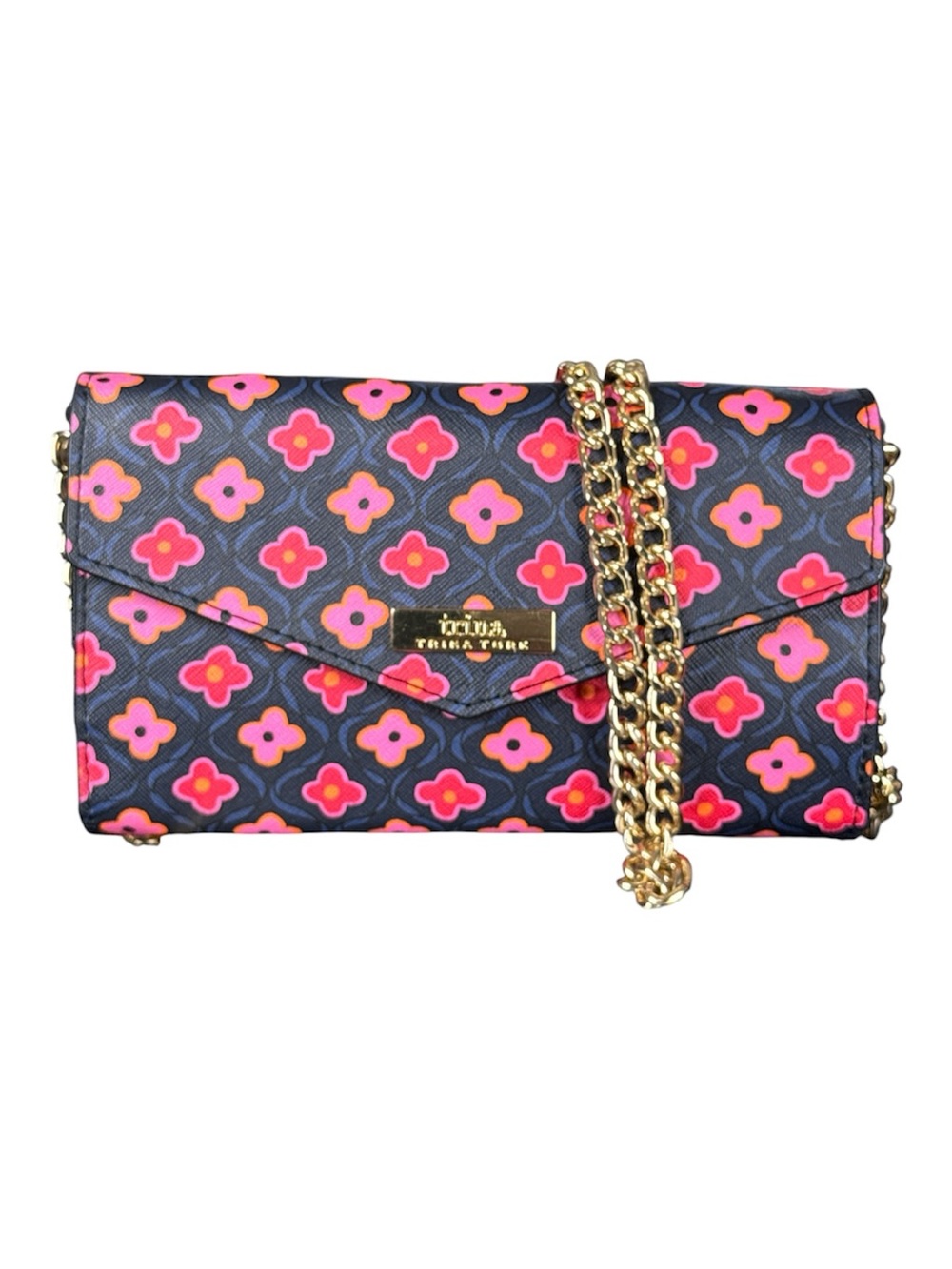 TRINA TURK Tri-Fold Floral Phone/Wallet Crossbody Bag